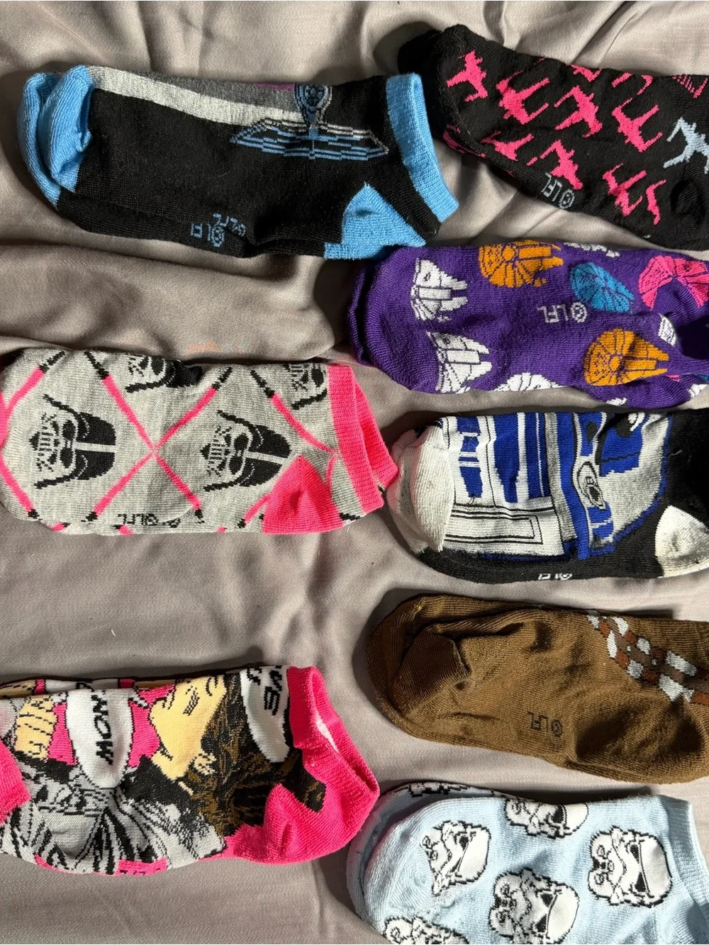 No-Show Socks – Assorted Graphic Colors